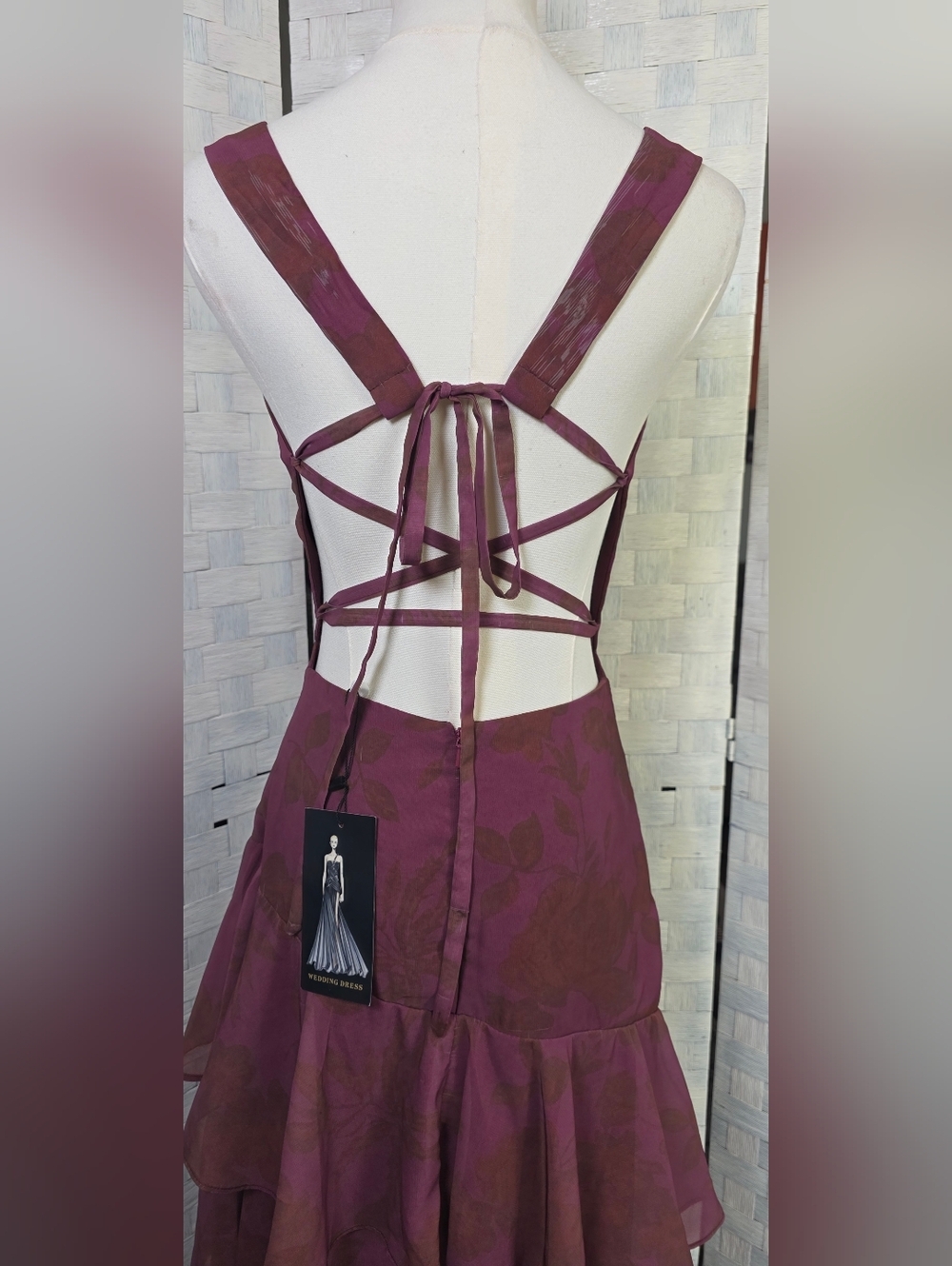 Plum Halter Ruffled Maxi Dress - Picture 10 of 13